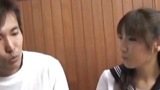 Momo Aizawa sucks and rubs dicks and has crack nailed