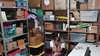 Shoplifters tight pussy fucked so hard by a huge cock