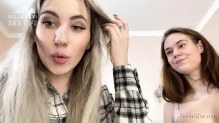 Pasangan menikah gadis panas - bertiga dengan pembicaraan kotor pantat besar - Bella Mur Leria Glow